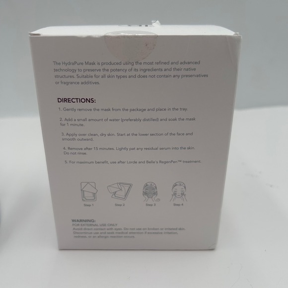 Lorde + Belle HydraPure Mask Hydrating & Soothing 8 Masks LB-SC-016 New Box - Picture 5 of 12